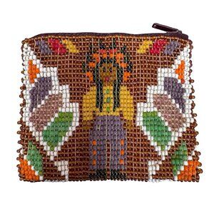 Vintage Native American Coin Purse Seed Beaded Native Coin Purse Vintage Leather
